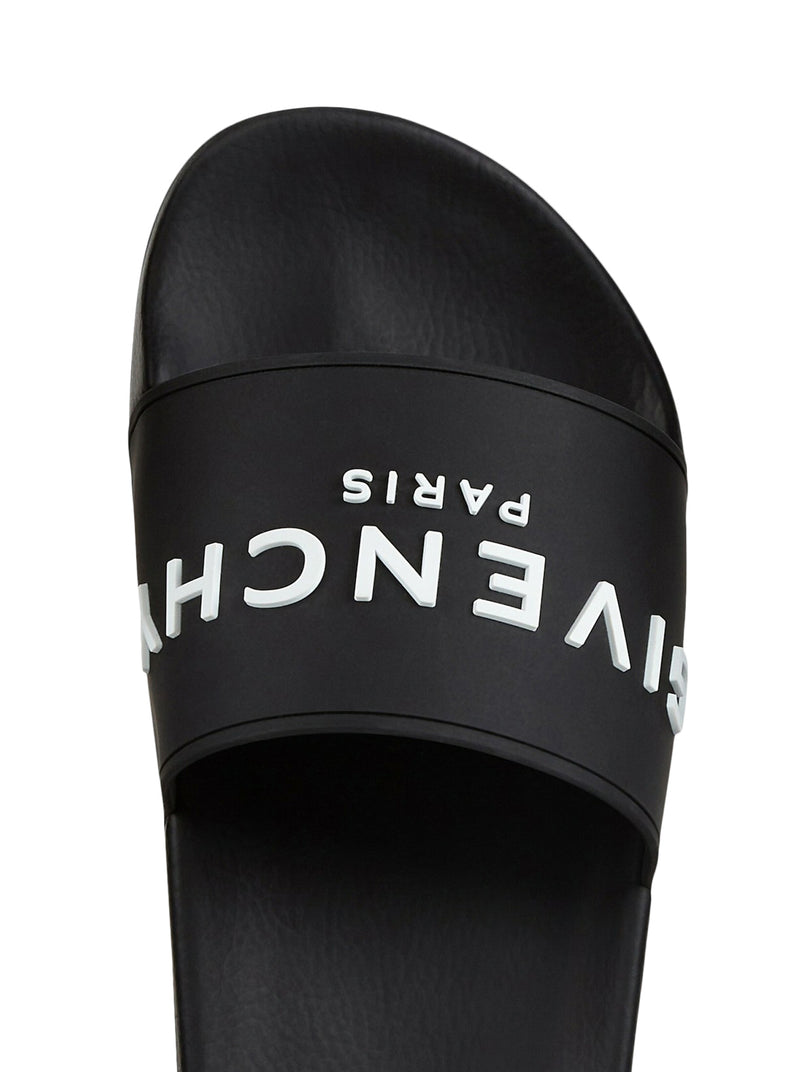 SLIDE FLAT SANDALS IN RUBBER