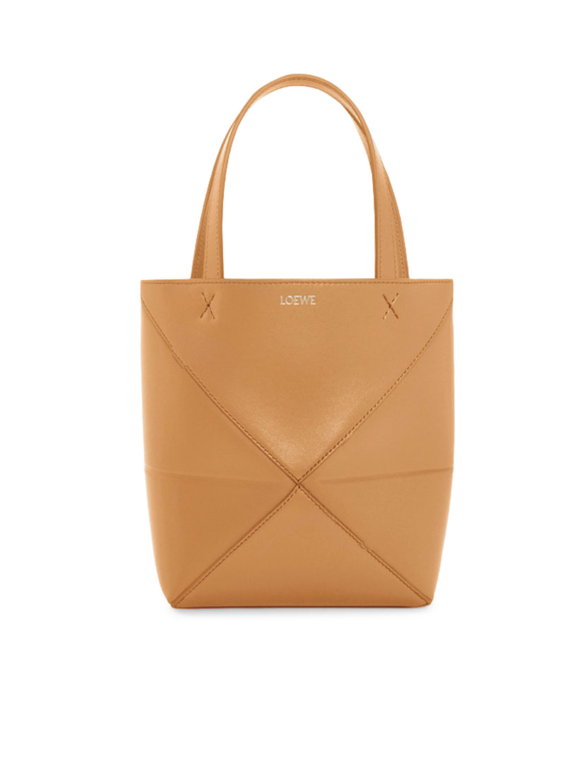 PUZZLE FOLD TOTE BAG IN POLISHED CALFSKIN