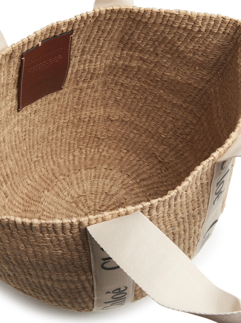 WOODY LARGE BASKET BAG IN NATURAL FIBERS