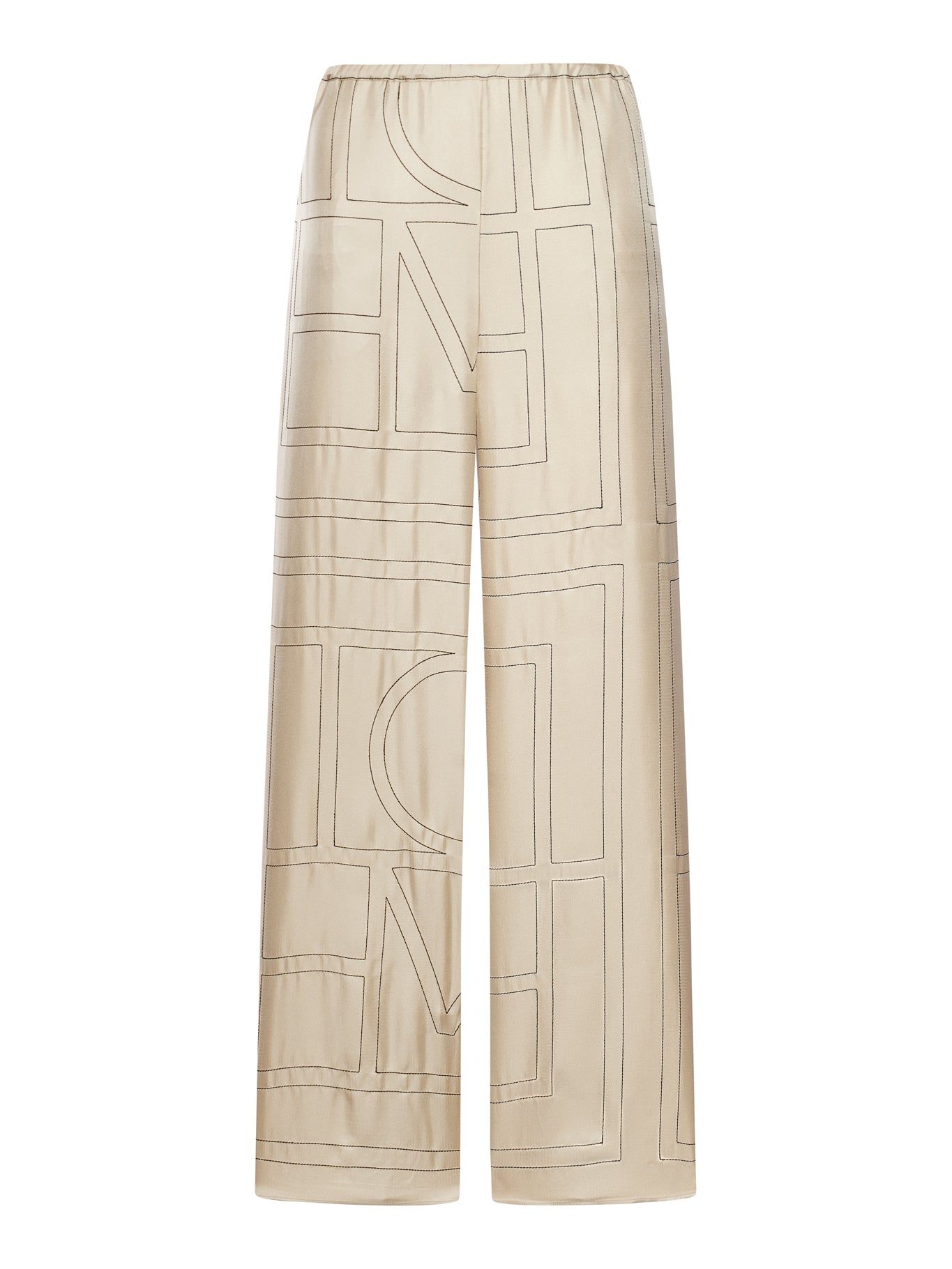 SILK TROUSERS WITH MONOGRAM