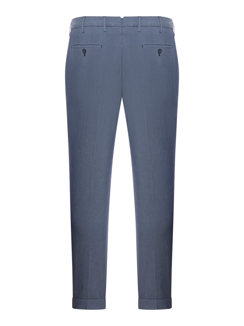 cotton trousers with pleats