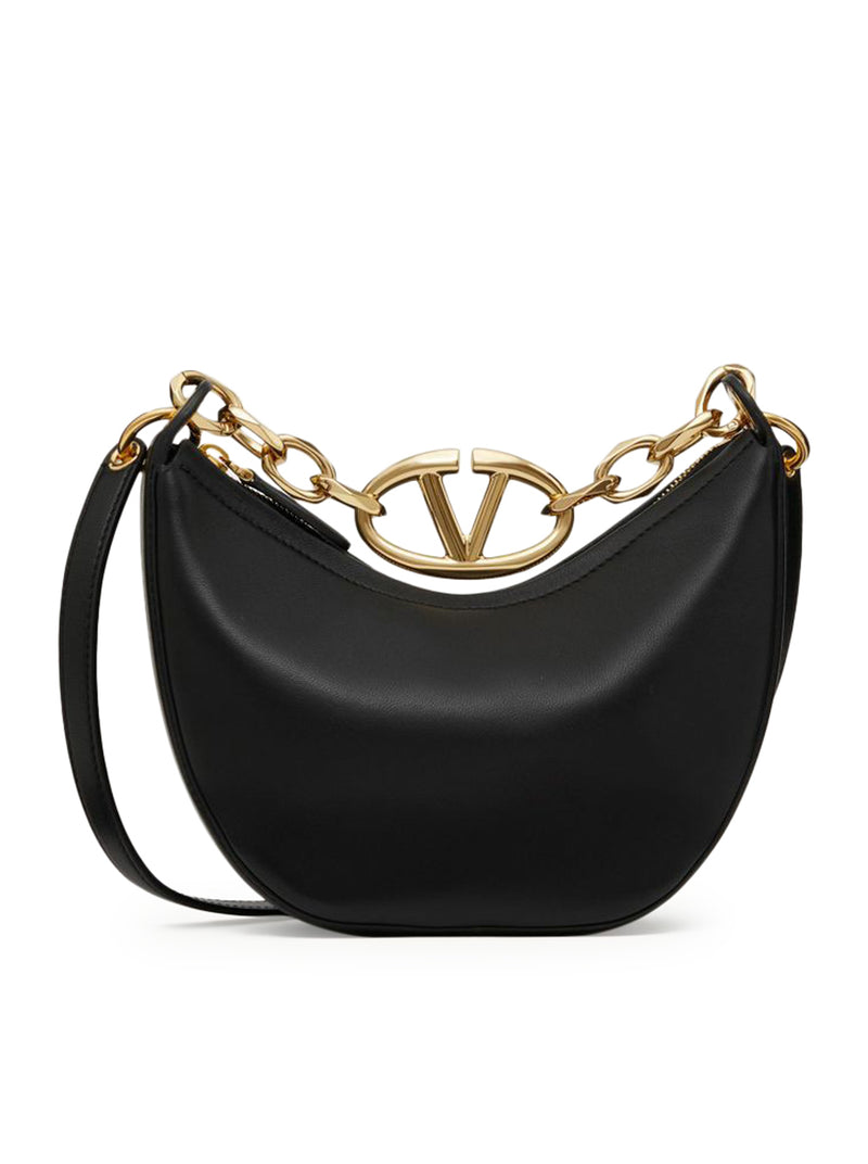 MINI HOBO VLOGO MOON BAG IN NAPPA WITH CHAIN