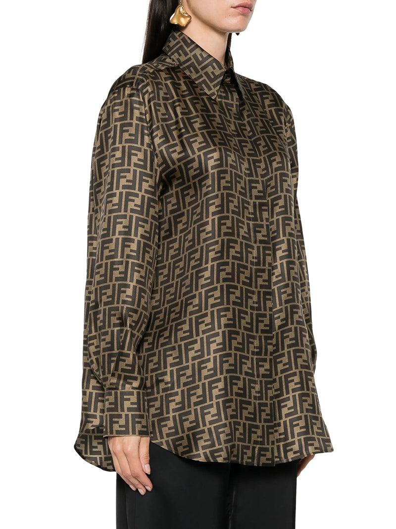 FF BROWN SILK SHIRT