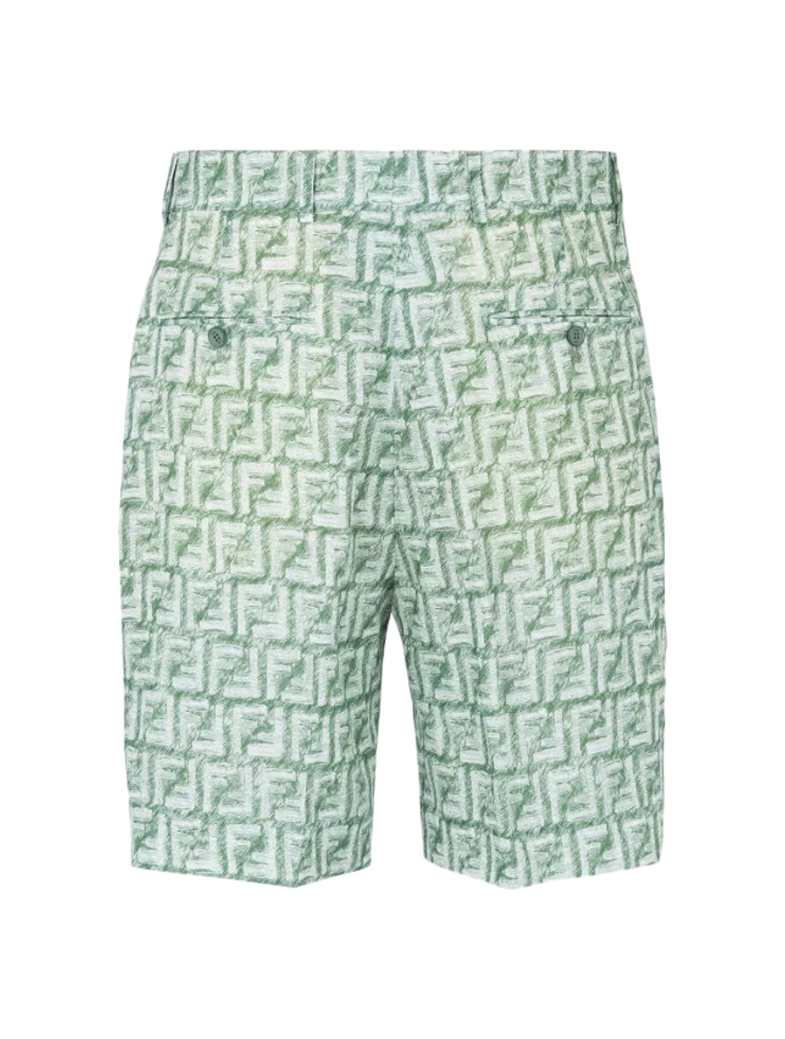 Green FF linen short trousers