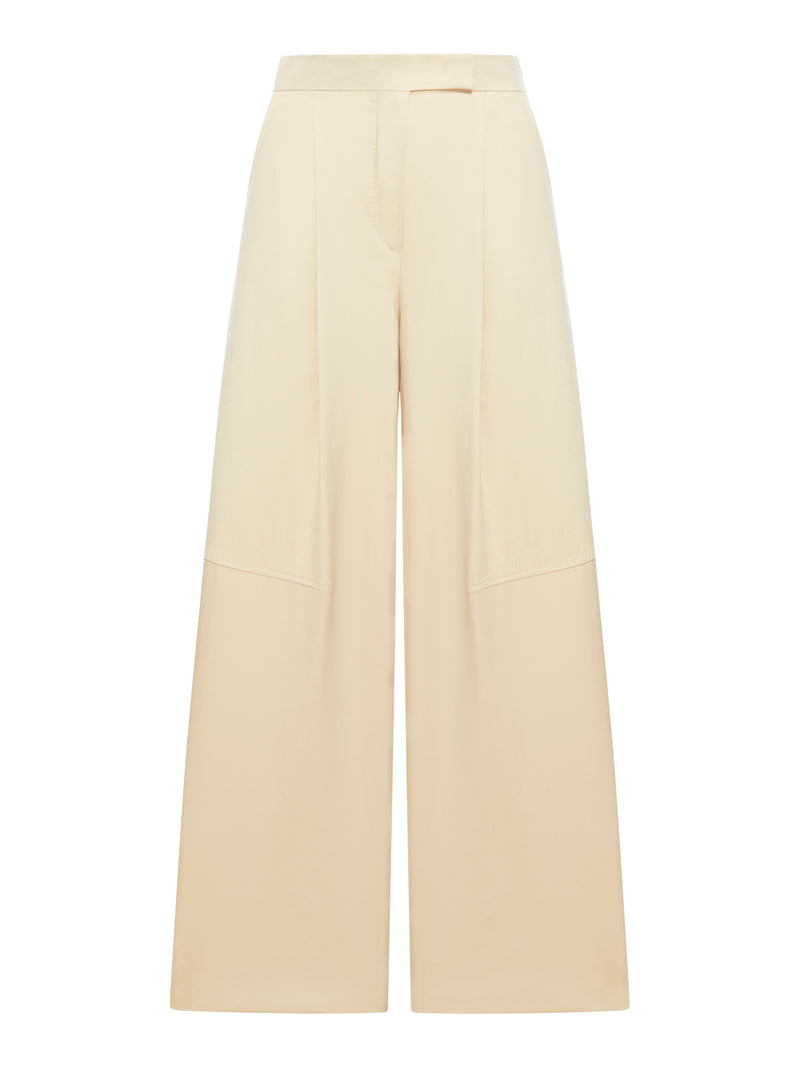 Oversized stretch cotton trousers