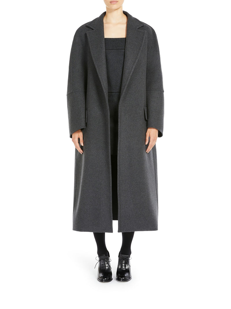 Oversized wool and cashmere coat