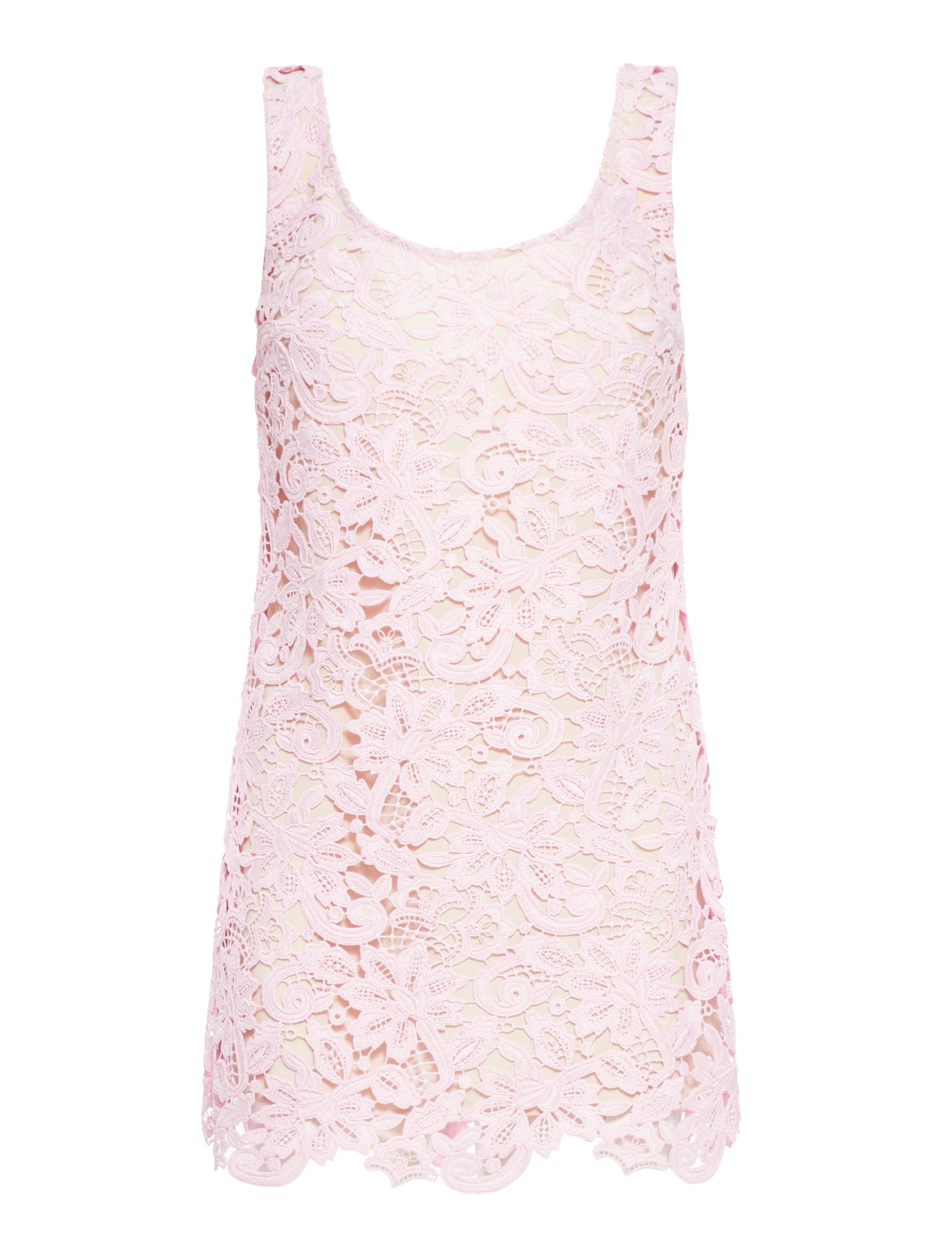 LACE MINIDRESS IN PINK