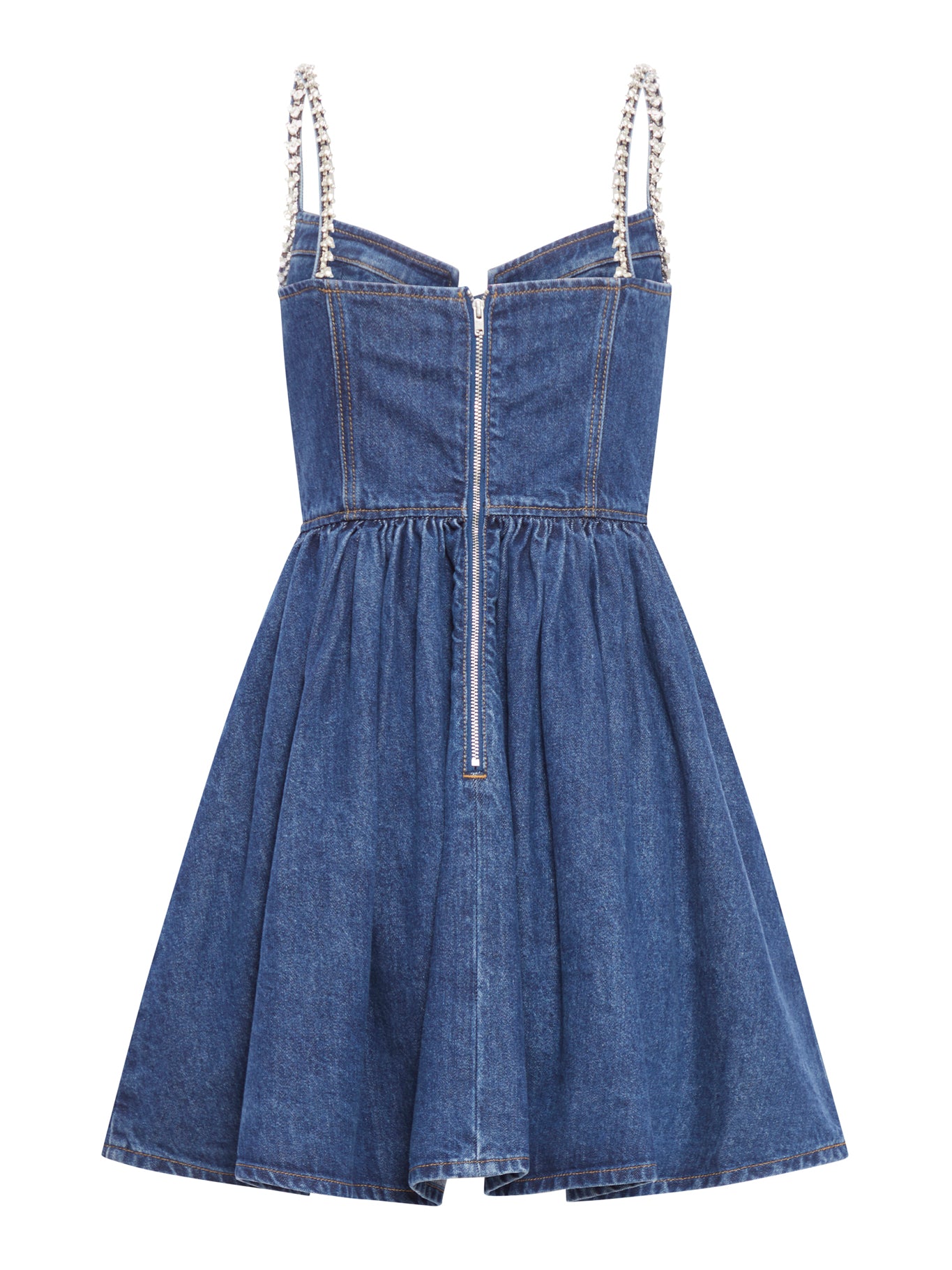 blue cotton mini dress