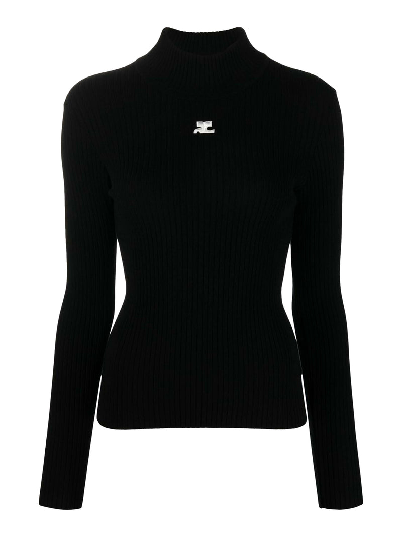 REEDITION RIB KNIT MOCKNECK SWEATER