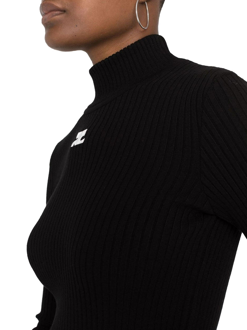 REEDITION RIB KNIT MOCKNECK SWEATER