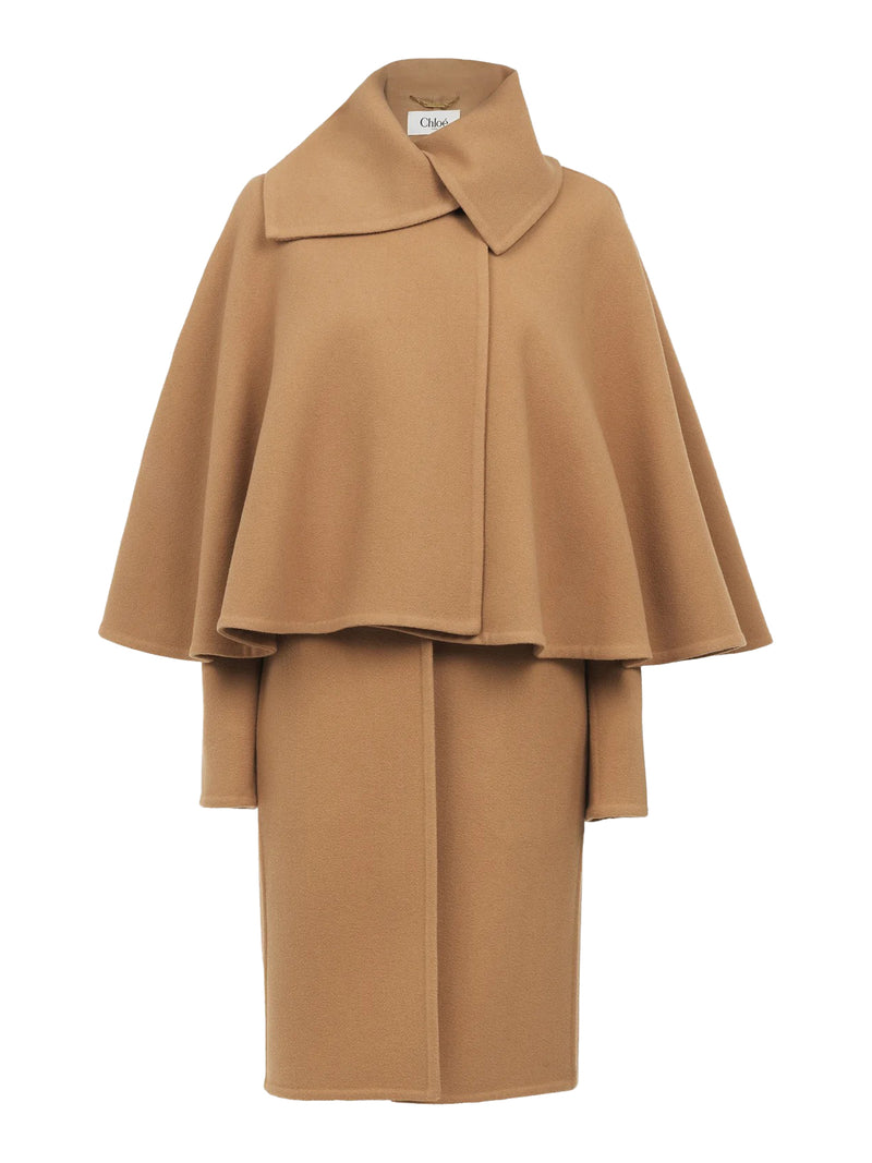 COAT WITH WOOL AND CASHMERE CAPE