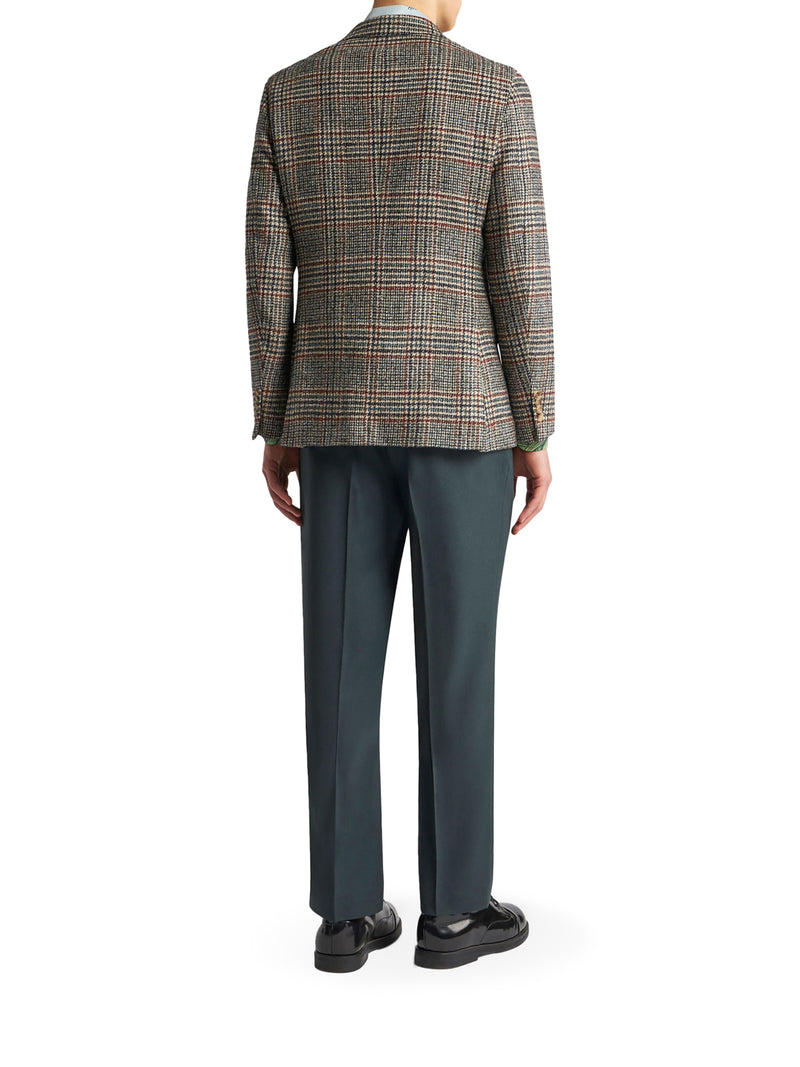 Checked single-breasted blazer