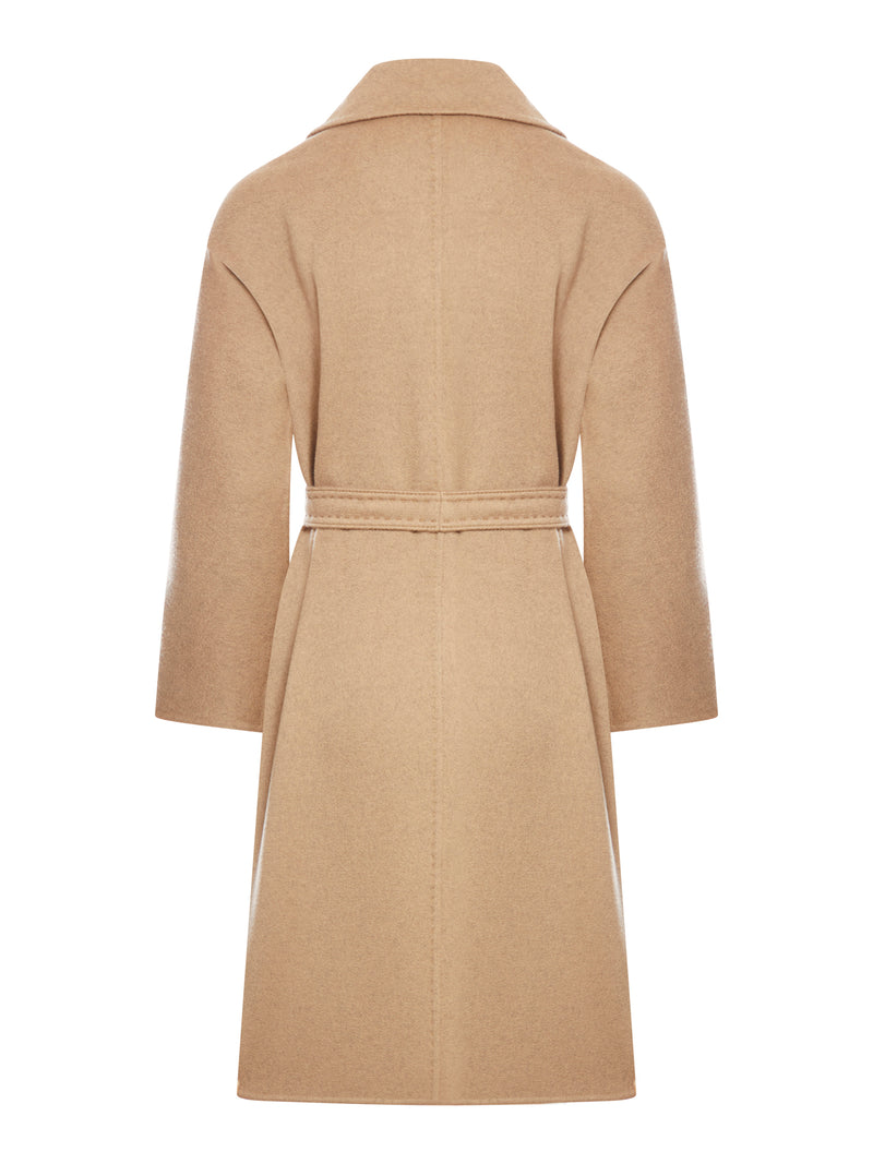 Deconstructed double cashmere coat