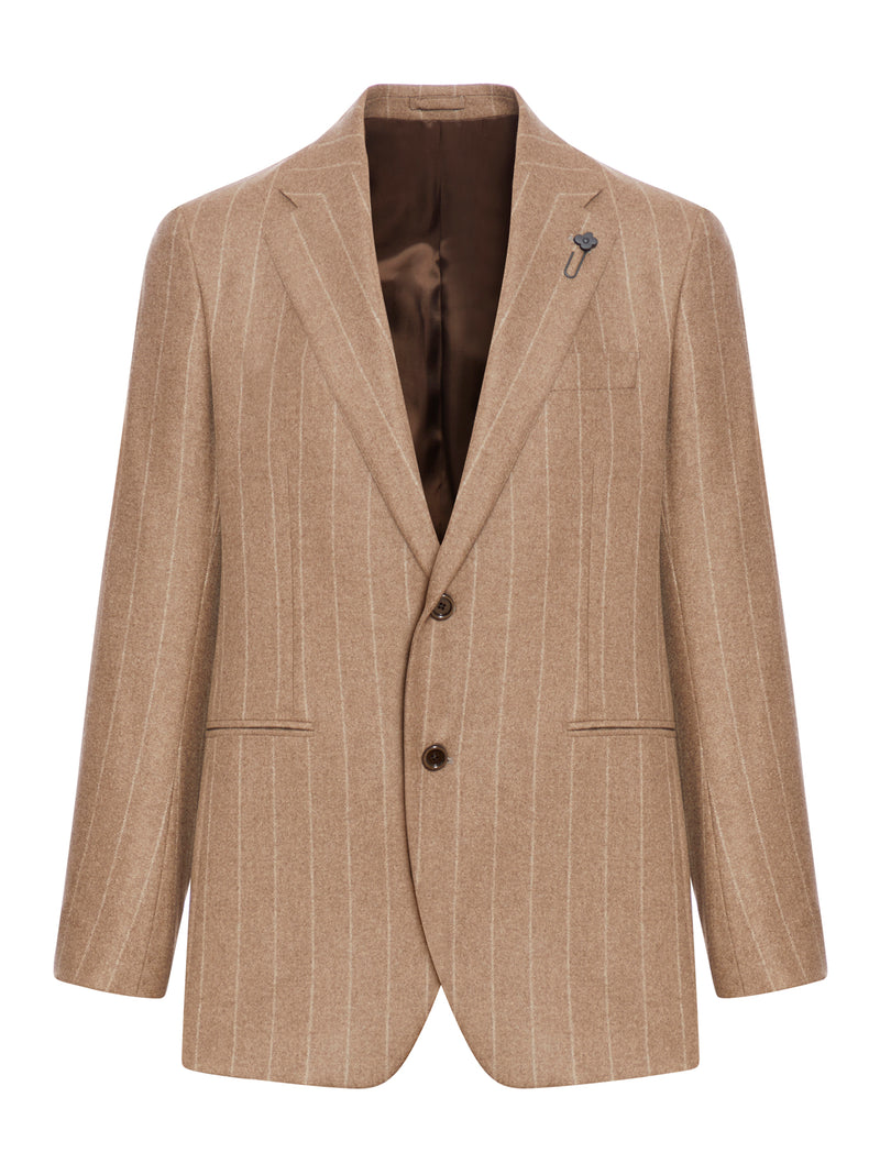 CASHMERE BLAZER WITH PINSTRIPE