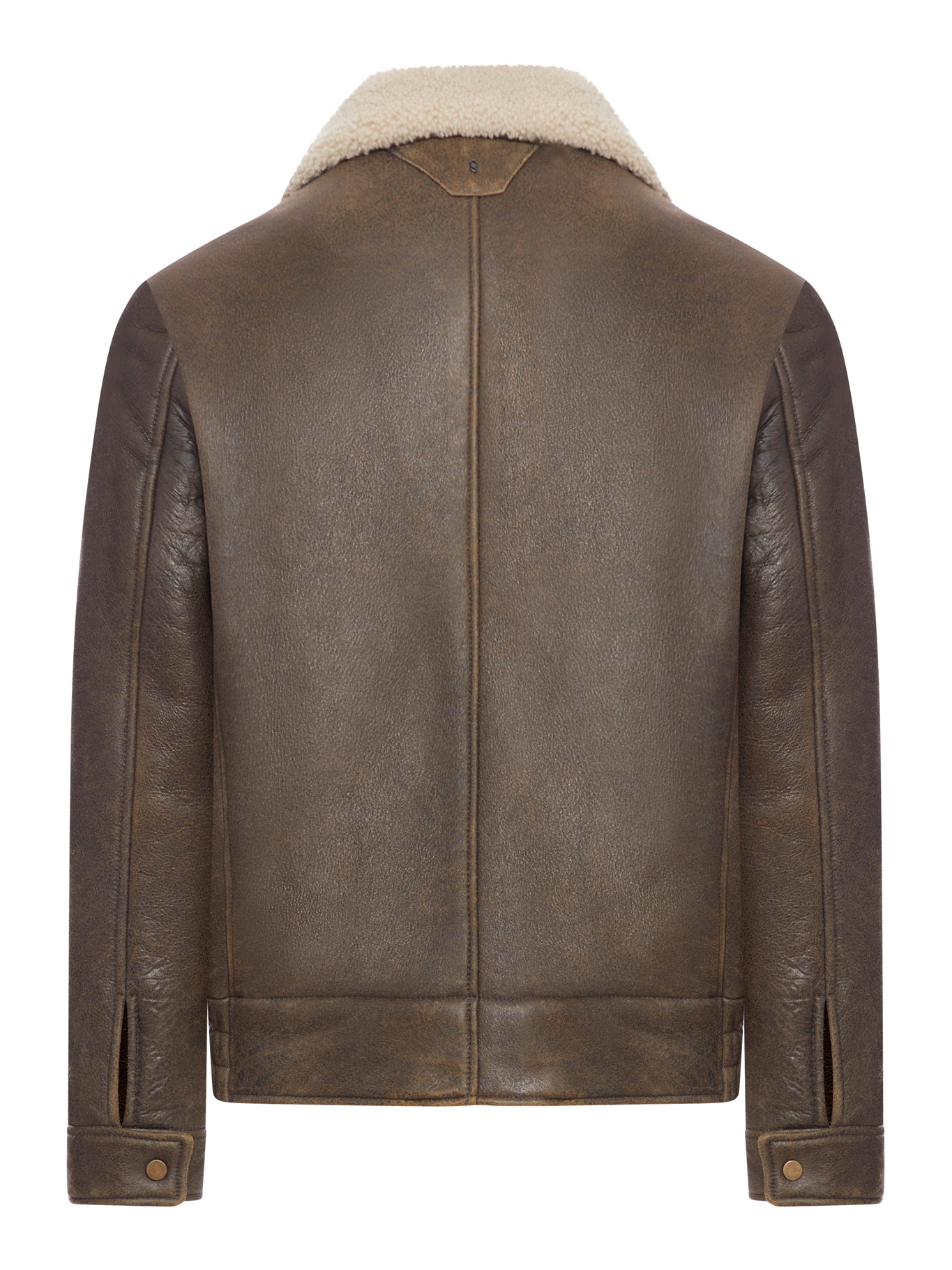 Leather and shearling bomber