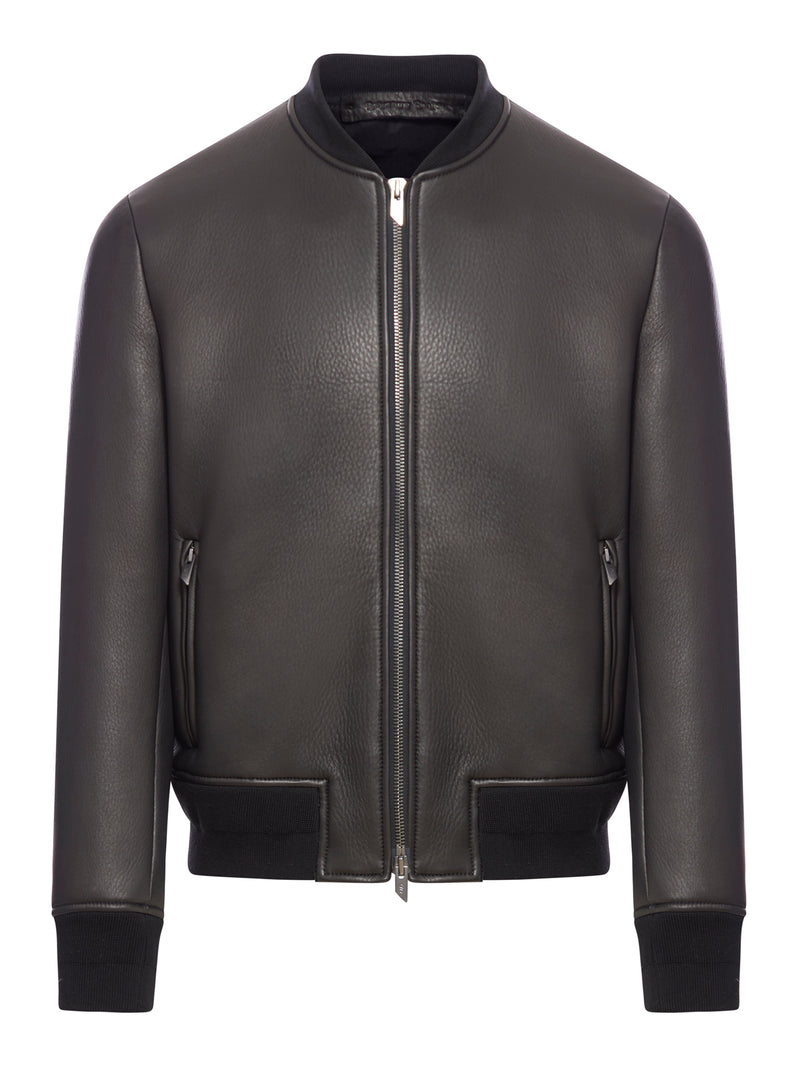 Leather Bomber Jacket