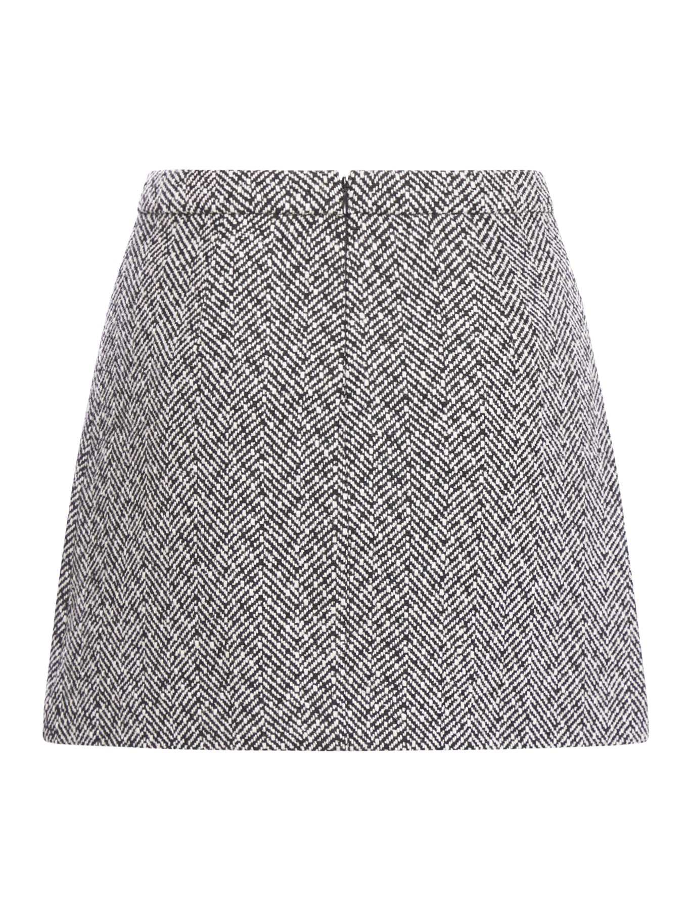 mini skirt in herringbone fabric