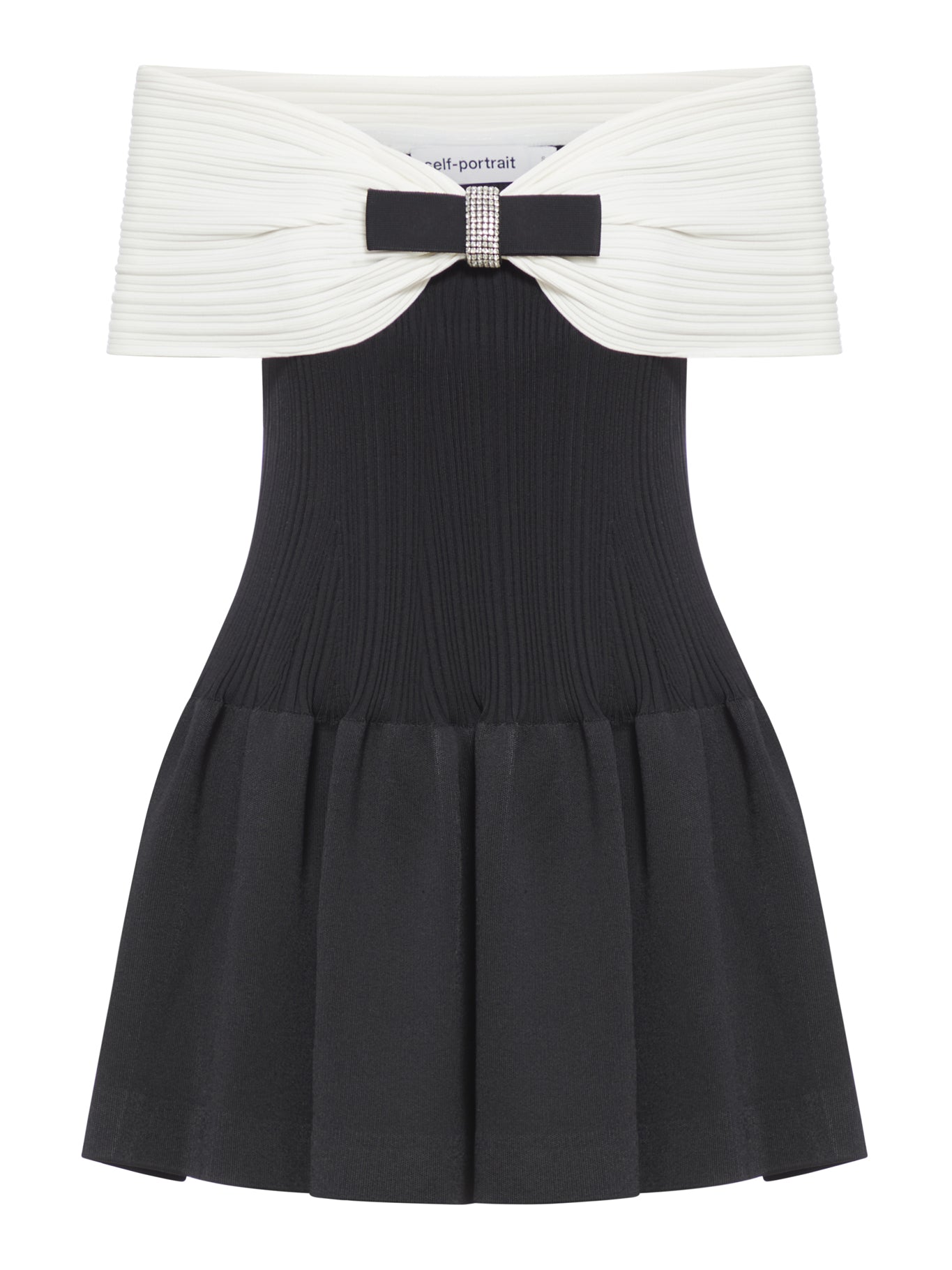 Two-tone dress with bow