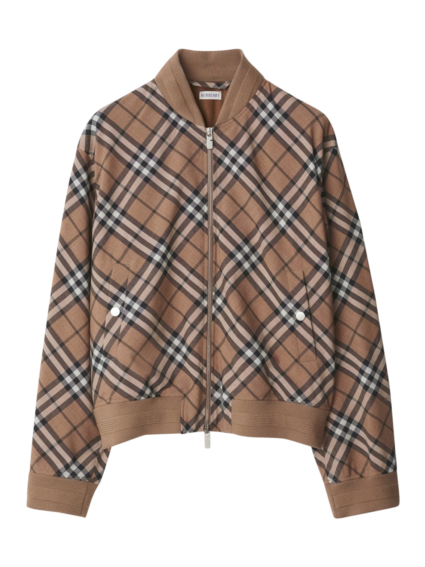 Harrington Jacket in Wool Blend Check