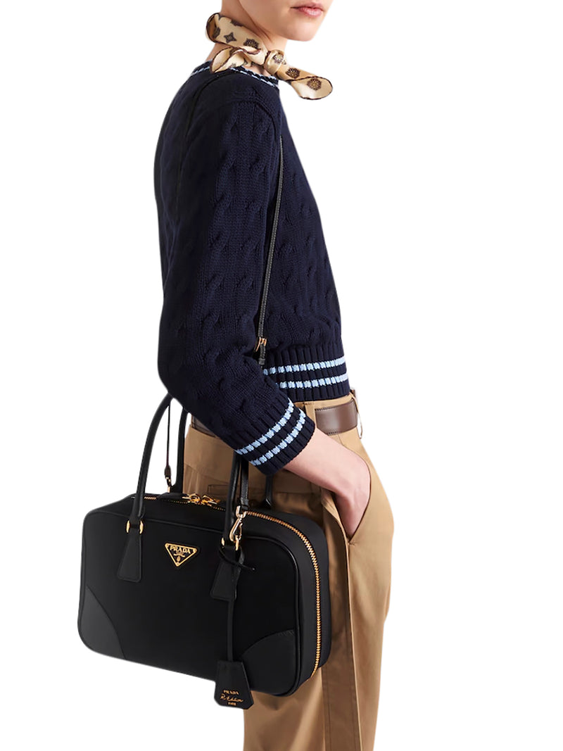 RE-EDITION 1978 MEDIUM TOP BAG IN RE-NYLON AND SAFFIANO