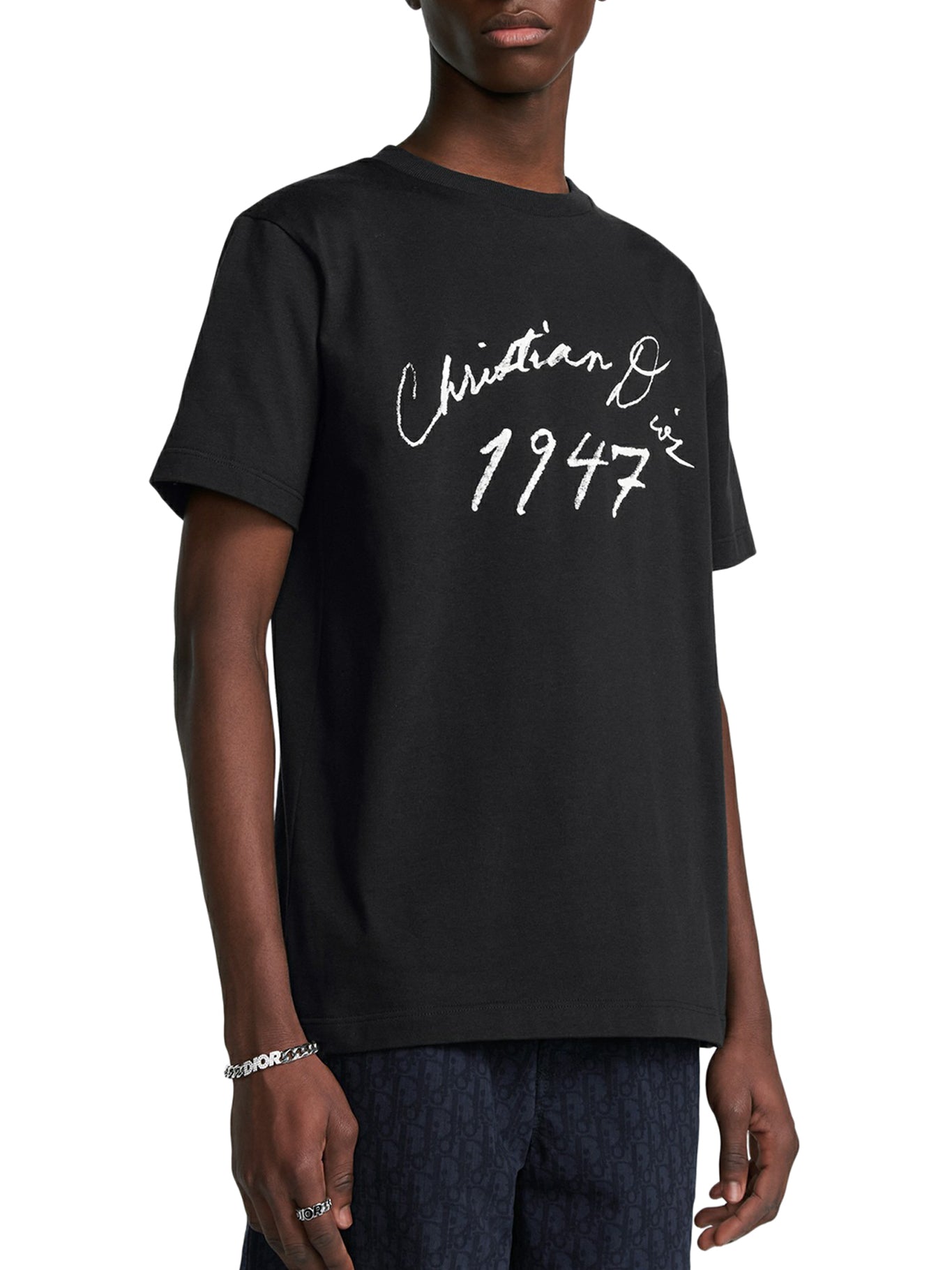 Relaxed fit T-shirt with handwritten Christian Dior signature