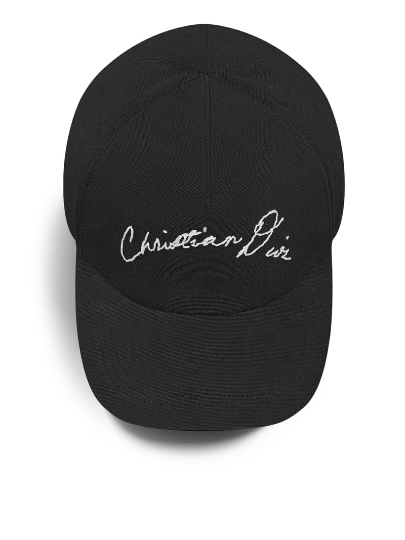 Cap with handwritten Christian Dior signature