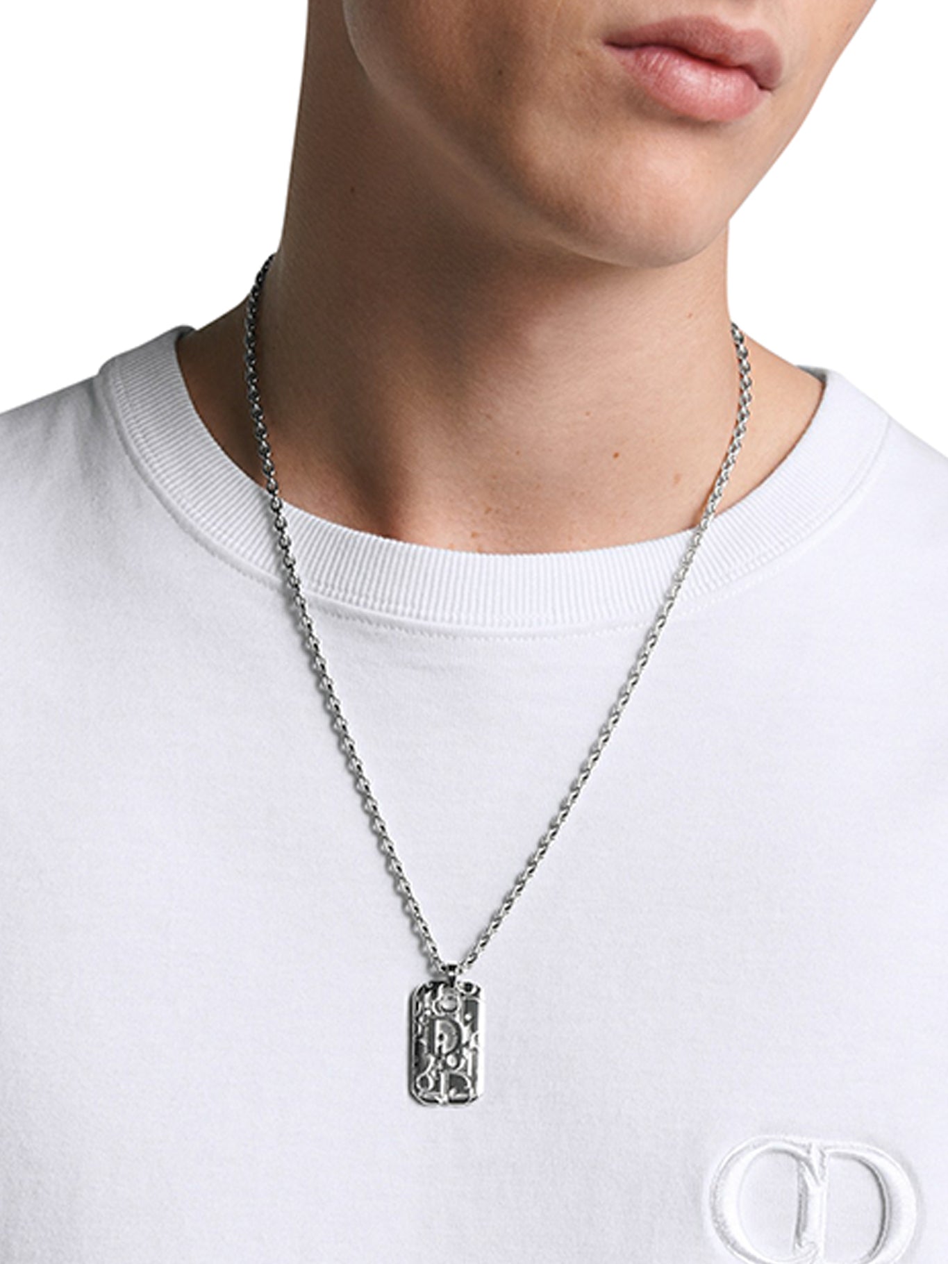 Dior Oblique nameplate necklace