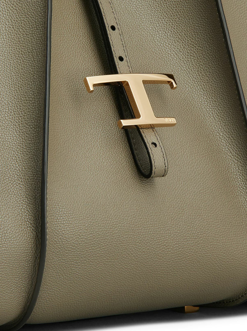 T Timeless Medium Leather Shopping Bag