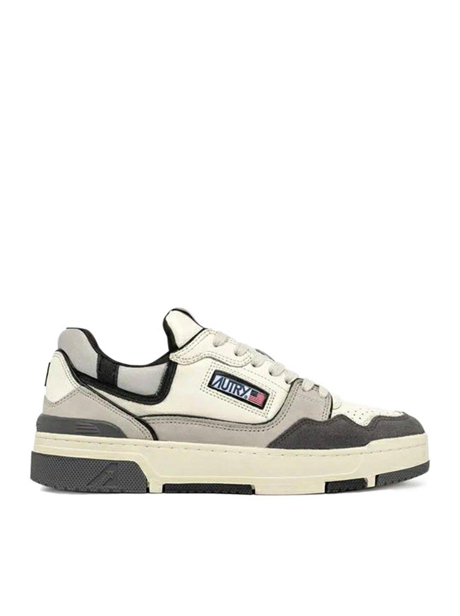 CLC LOW GREY AND BLACK SUEDE AND NUBUCK TRAINERS