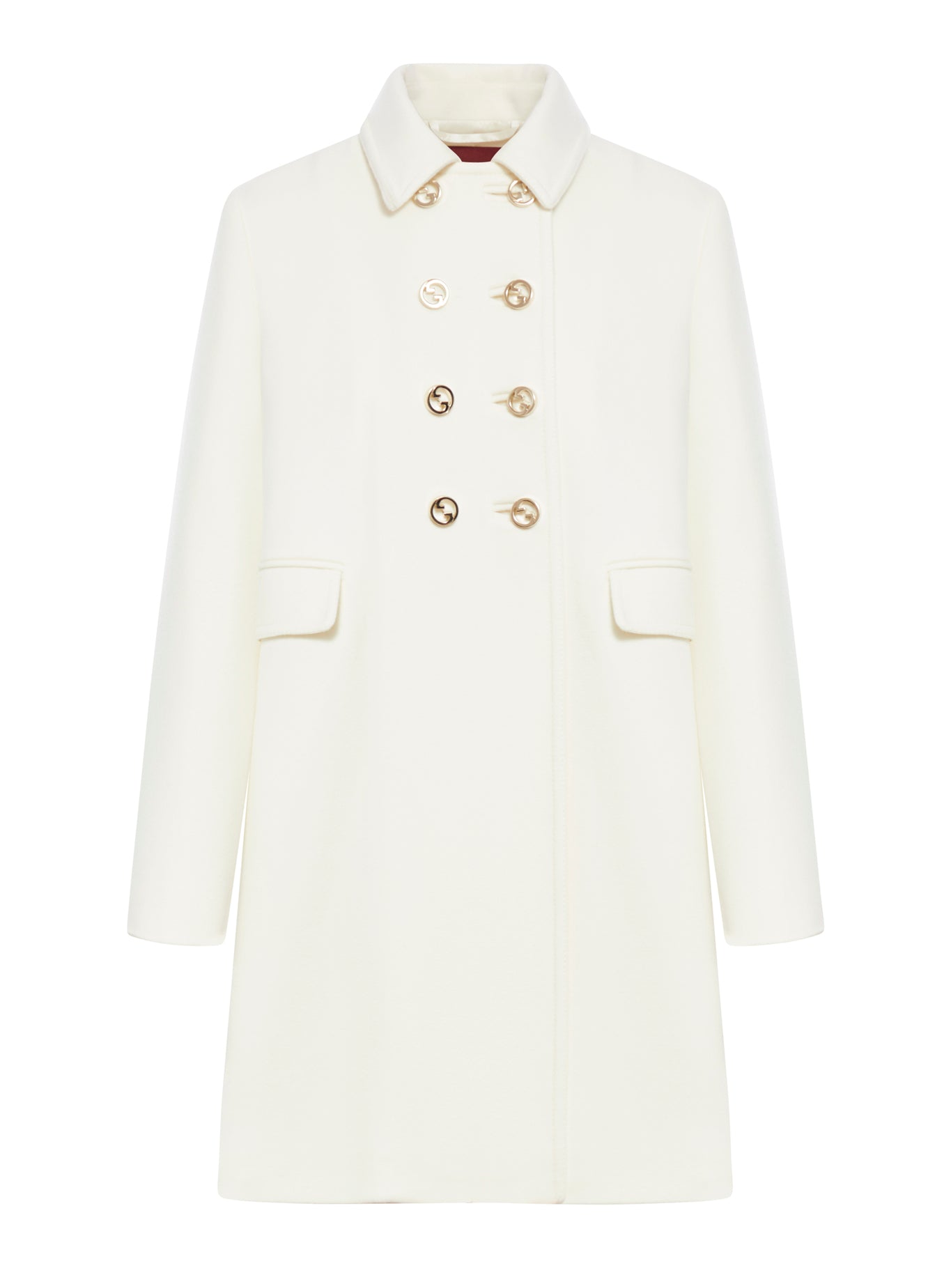 GUCCI INTERLOCKING BUTTON WOOL COAT