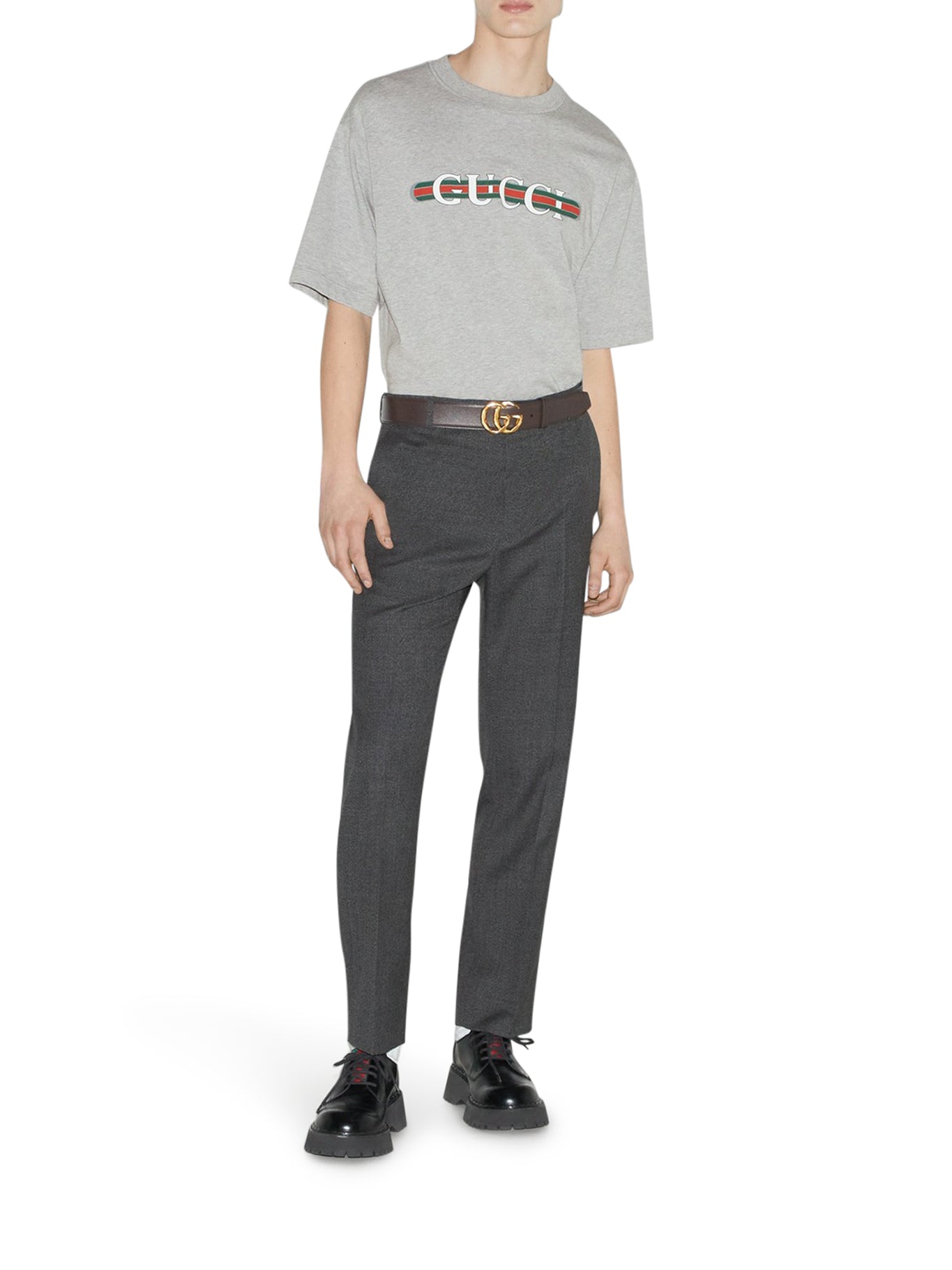 COTTON JERSEY T-SHIRT WITH GUCCI PRINT