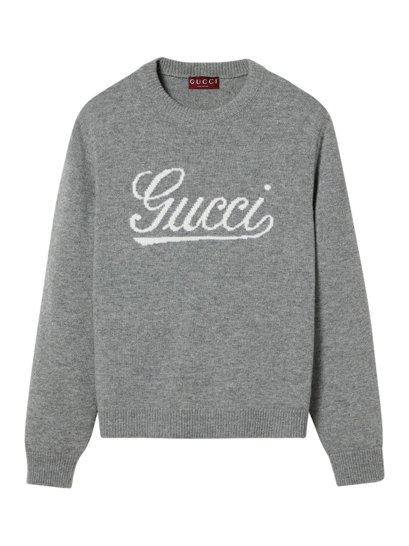 WOOL SWEATER WITH GUCCI INTARSIA