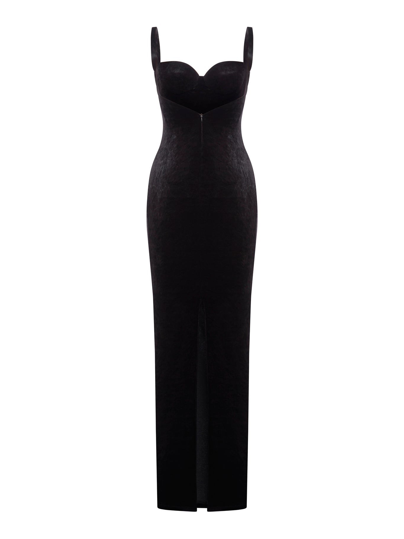 FITTED GOWN FLUID VELVET JERSEY