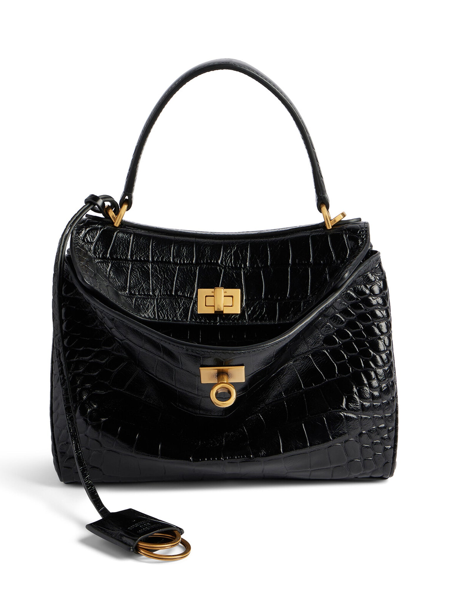 WOMEN`S RODEO MINI CROCODILE BAG IN BLACK