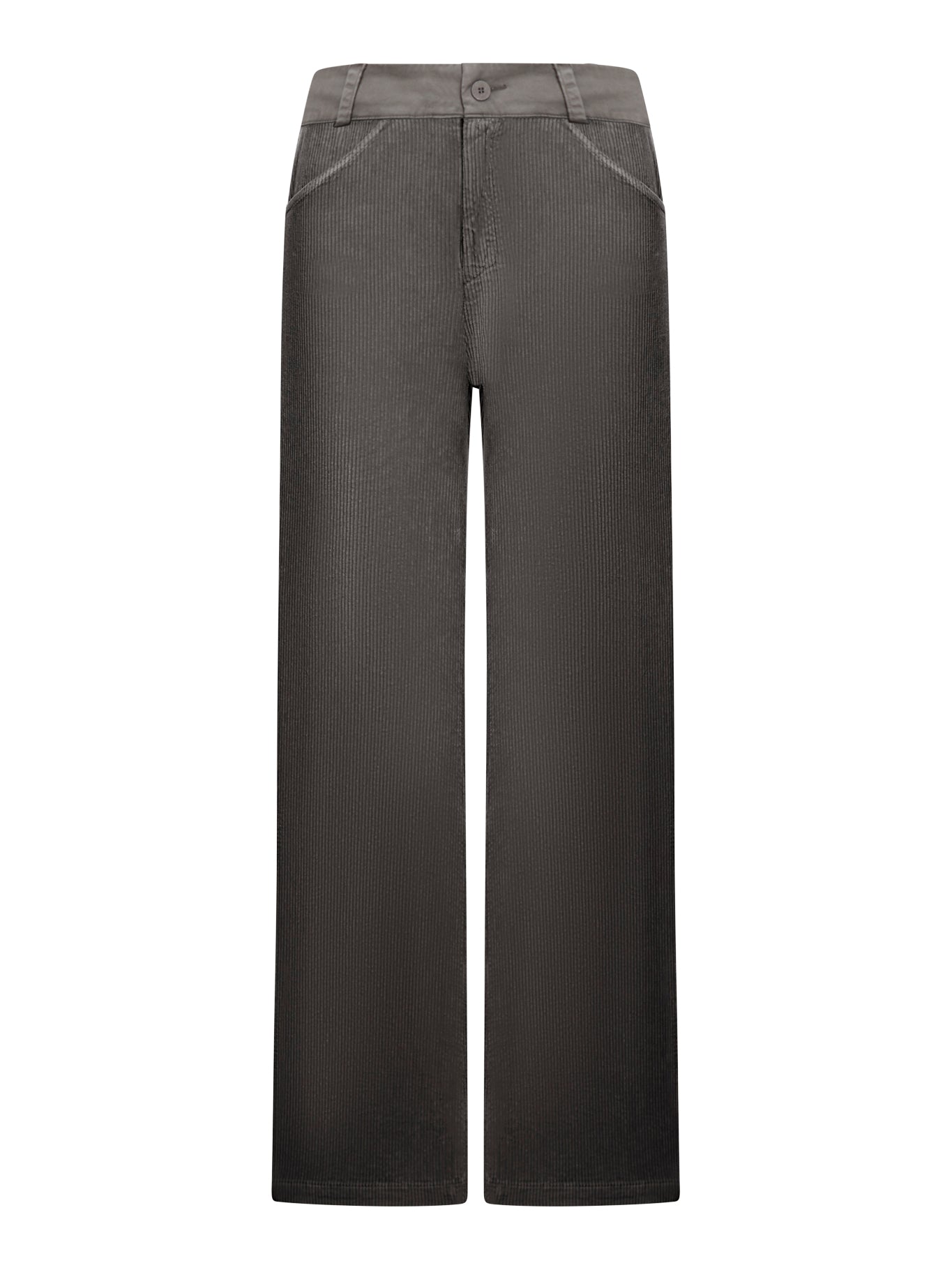 Palazzo trousers in stretch cotton and viscose corduroy