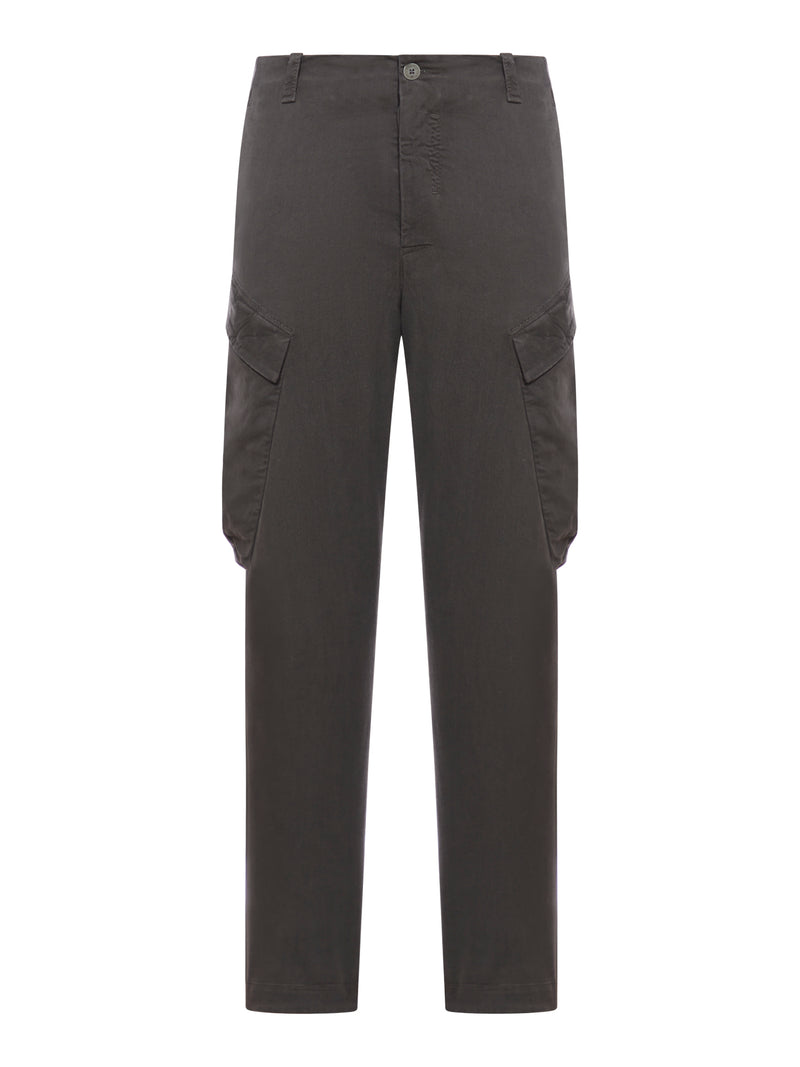 Regular fit cargo trousers in tencell and modal stretch frosted