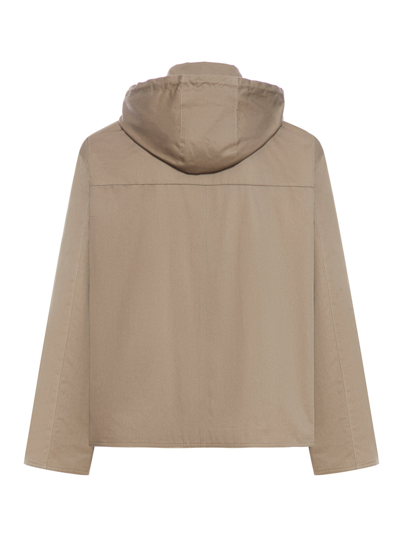 Hooded jacket in cotton