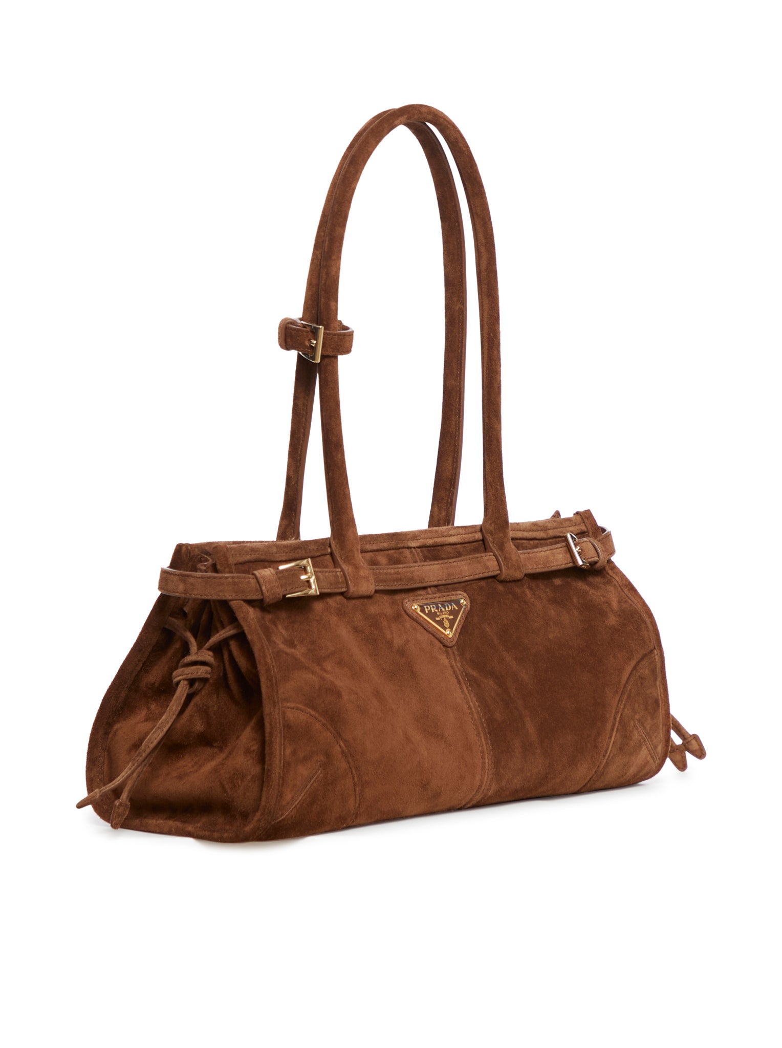 Medium handbag in suede