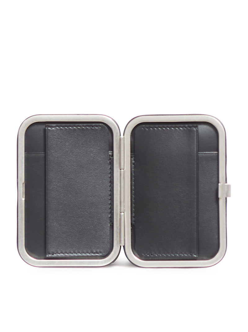 Rigid leather card holder