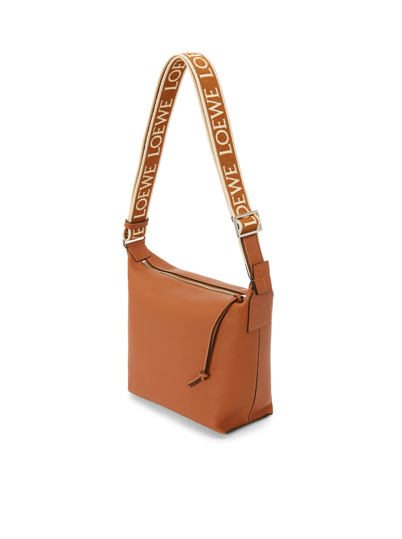 Small Cubi Crossbody bag in smooth and jacquard calfskin