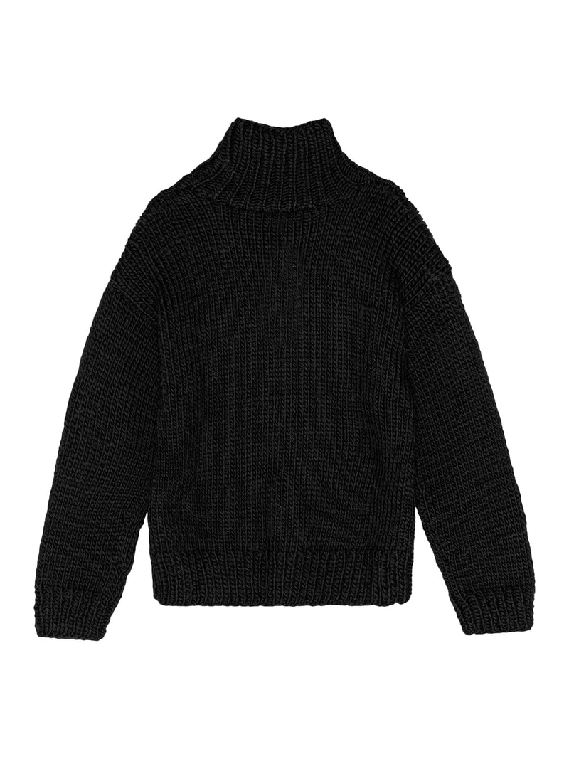 GRAPHIC WOOL HANDKNIT TURTLENECK