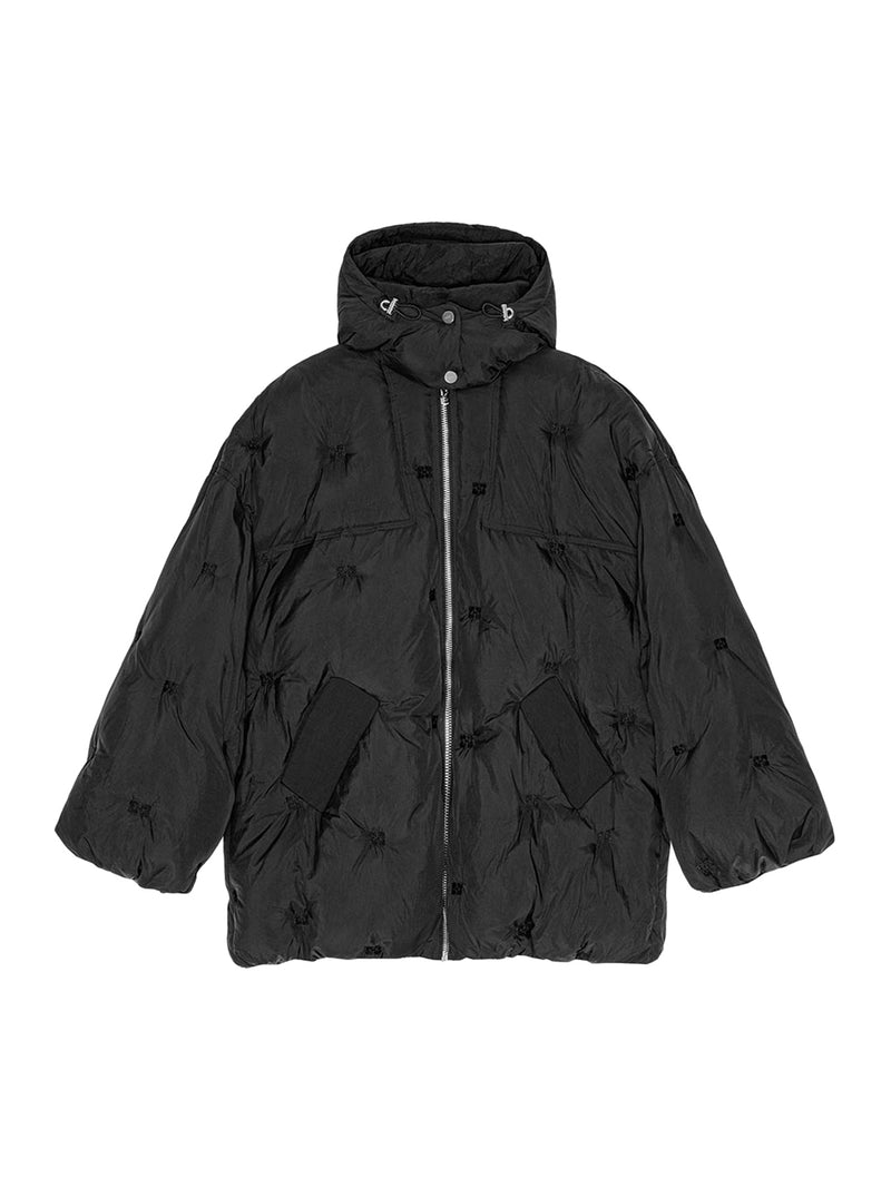 NYLON TECH PUFFER MIDI JACKET