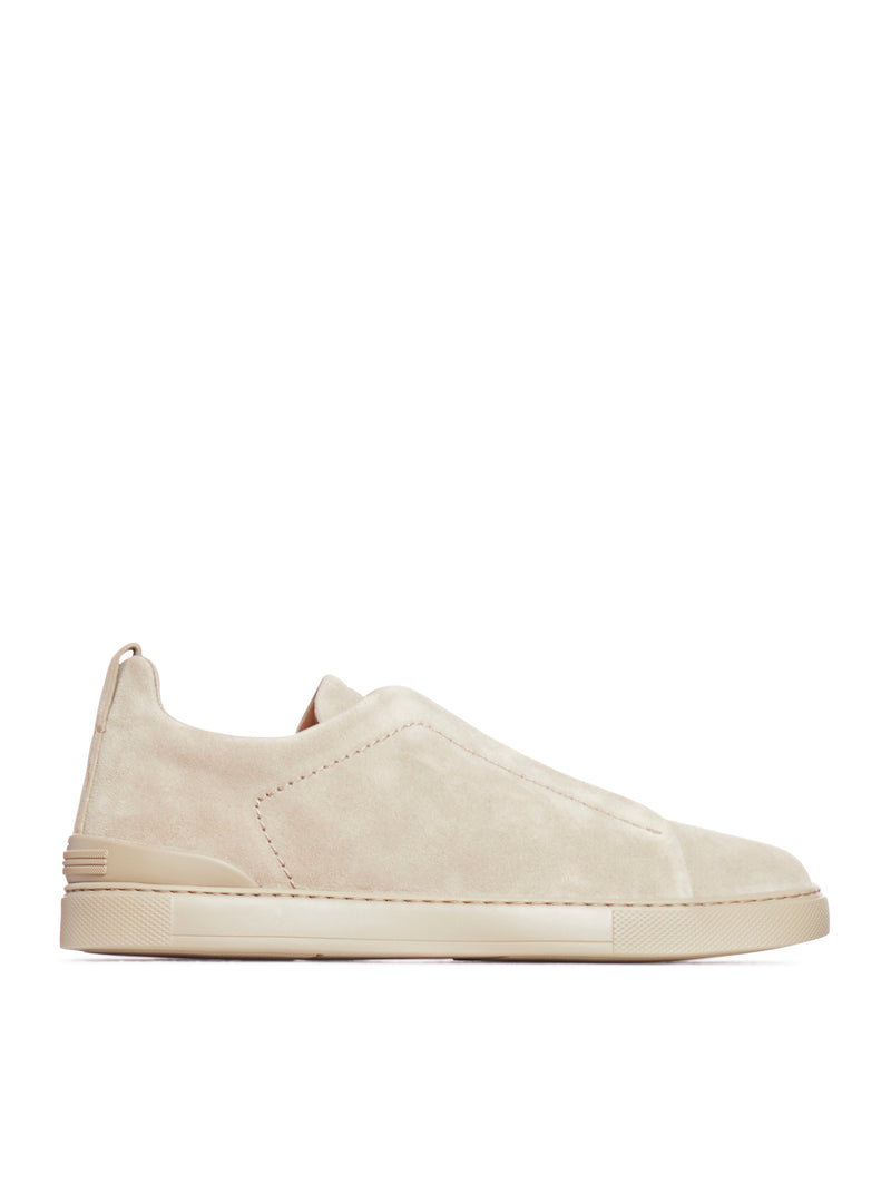 Triple Stitch Zegna Suede Sneakers