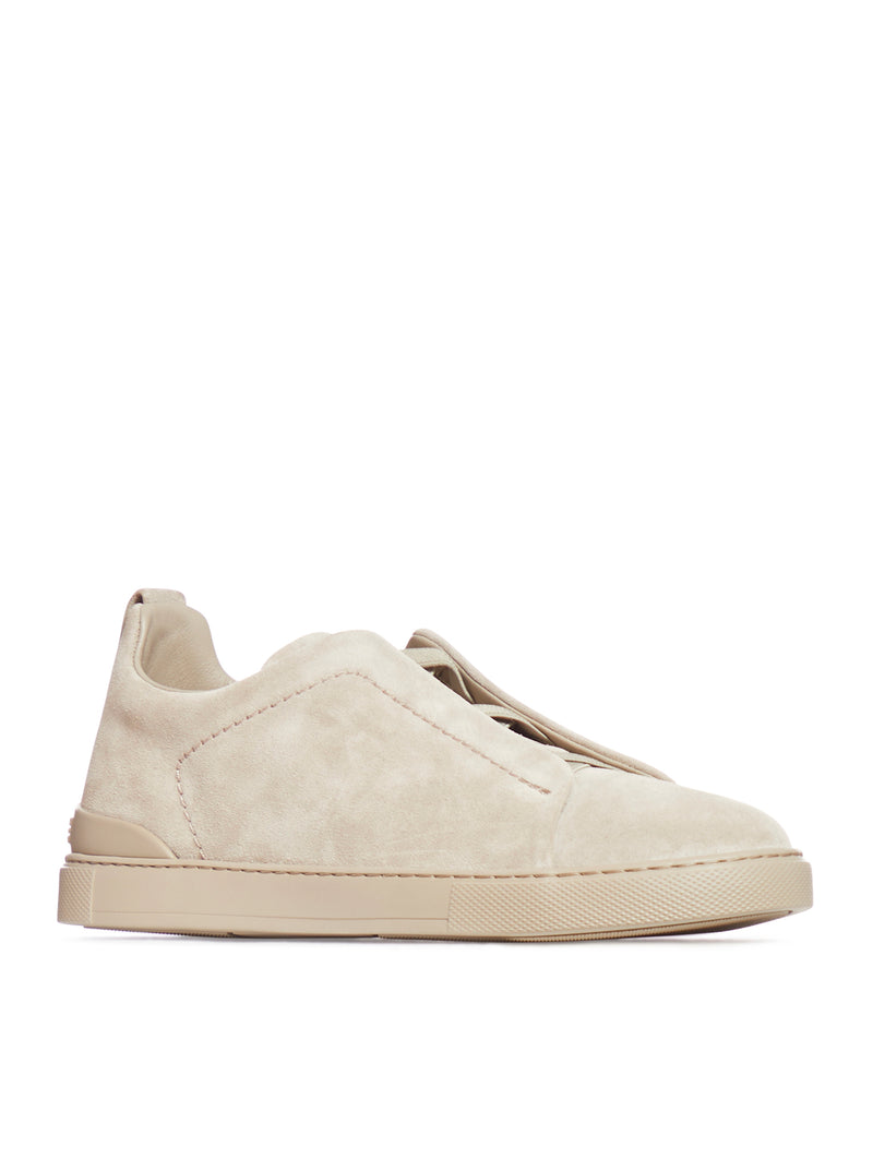 Triple Stitch Zegna Suede Sneakers