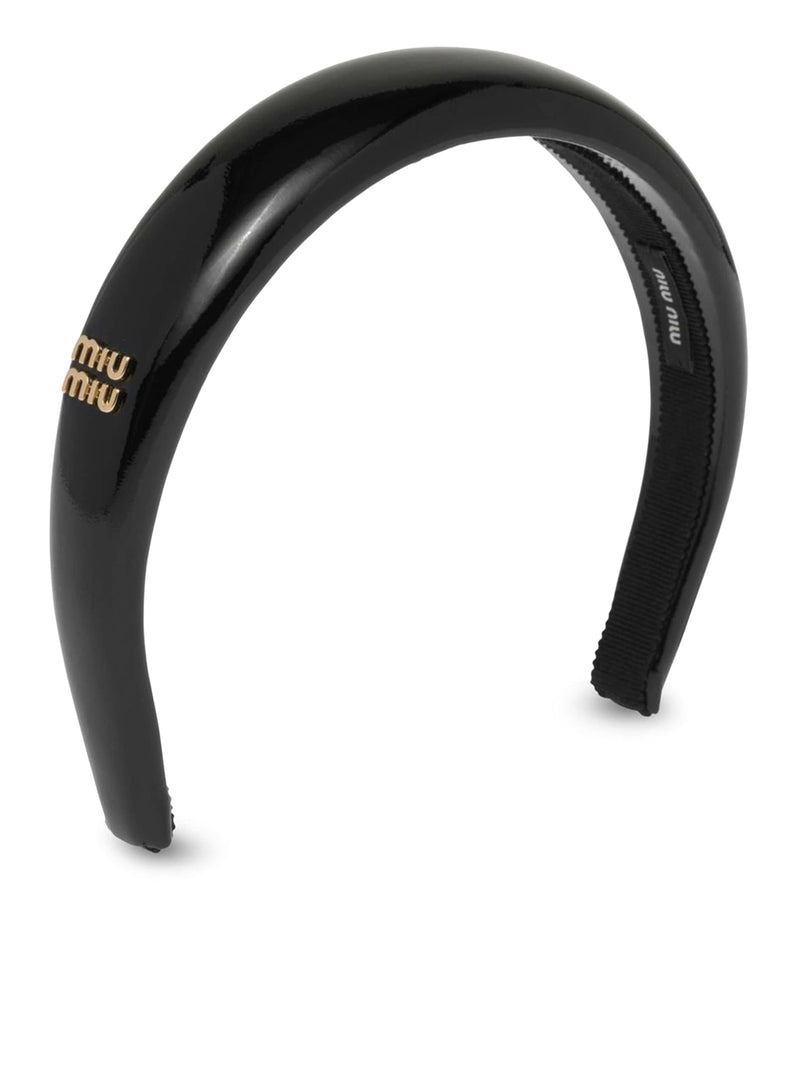 Patent leather headband