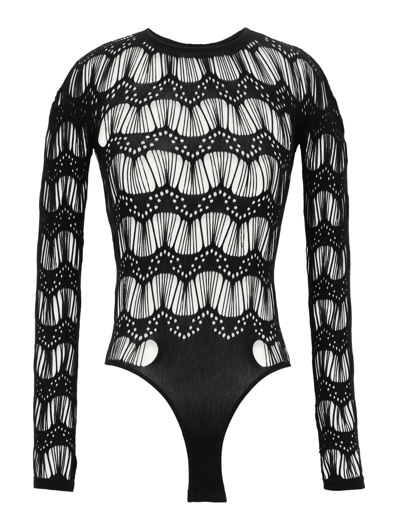 PERFORATED JERSEY BODYSUIT