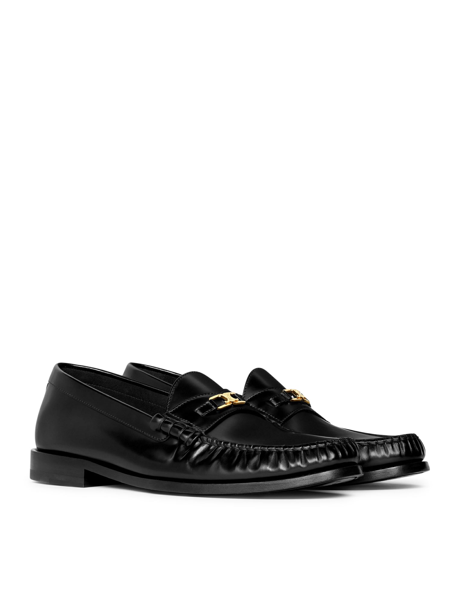 TRIOMPHE CELINE LUCO LOAFERS IN POLISHED BULLS LEATHER