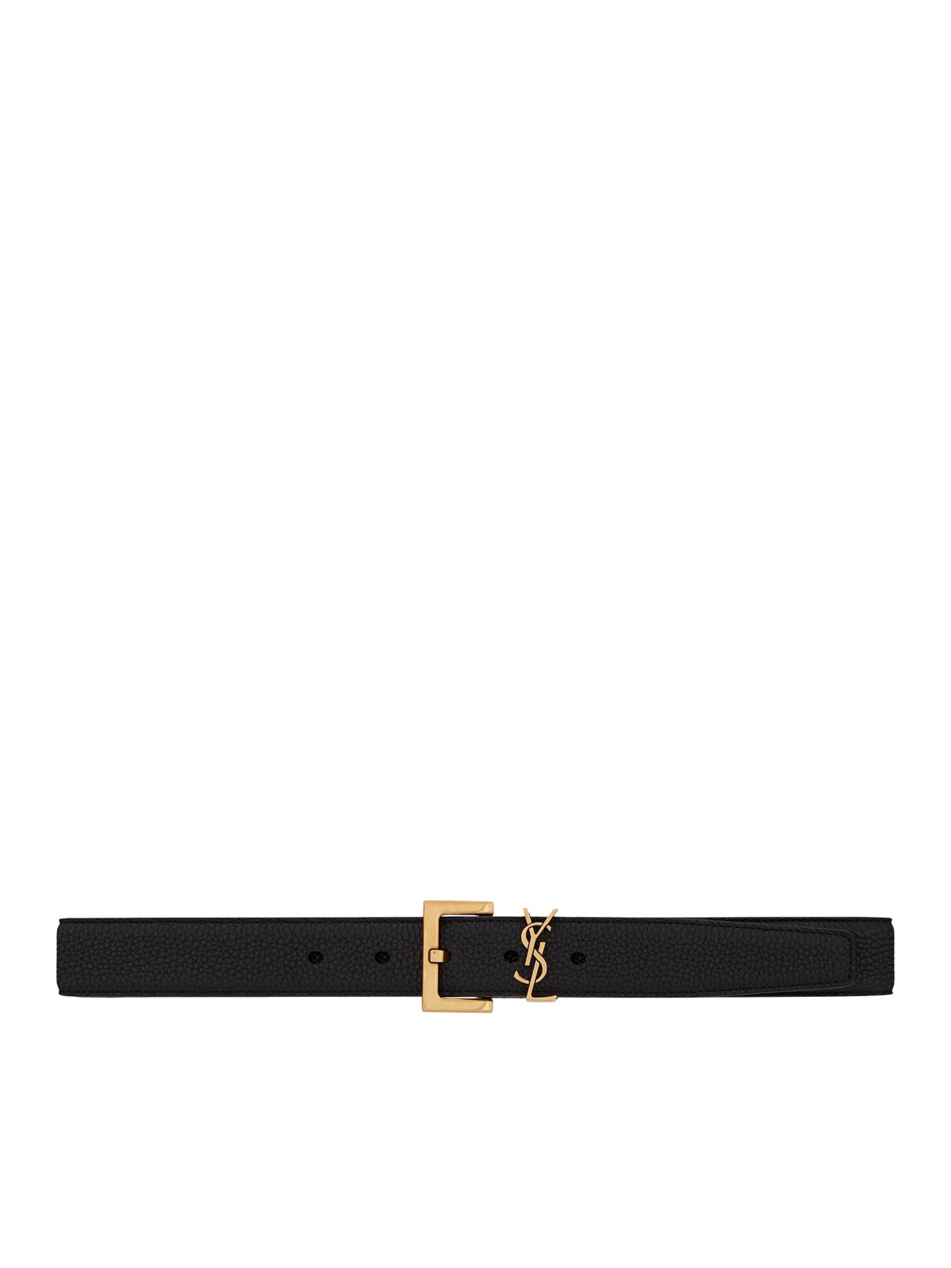 CASSANDRE BELT WITH SQUARE BUCKLE IN HAMMERED LEATHER