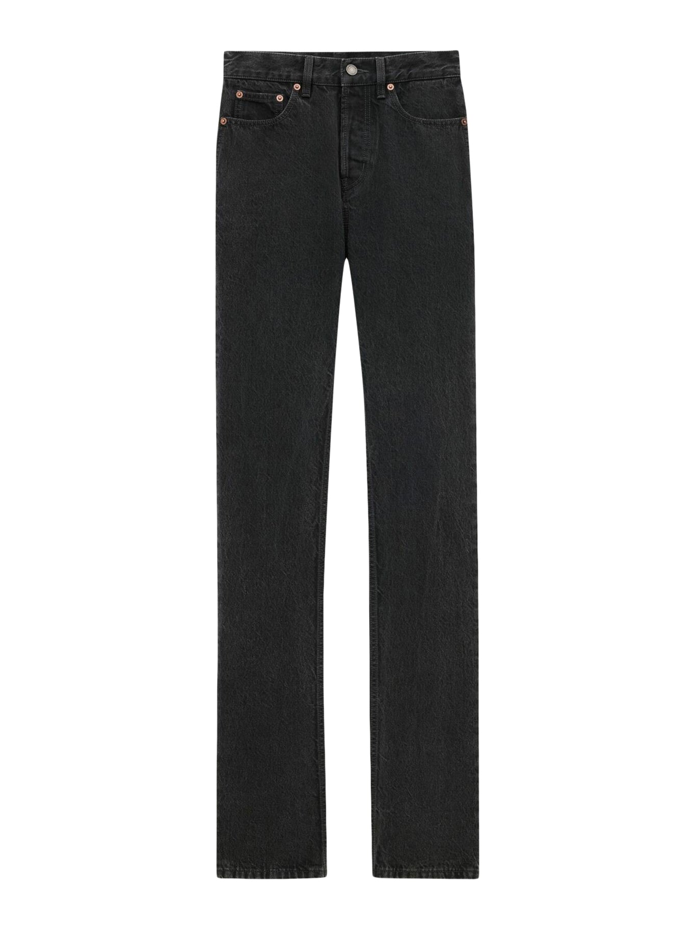 90S STYLE SLIM-FIT JEANS IN BLACK ROCK DENIM