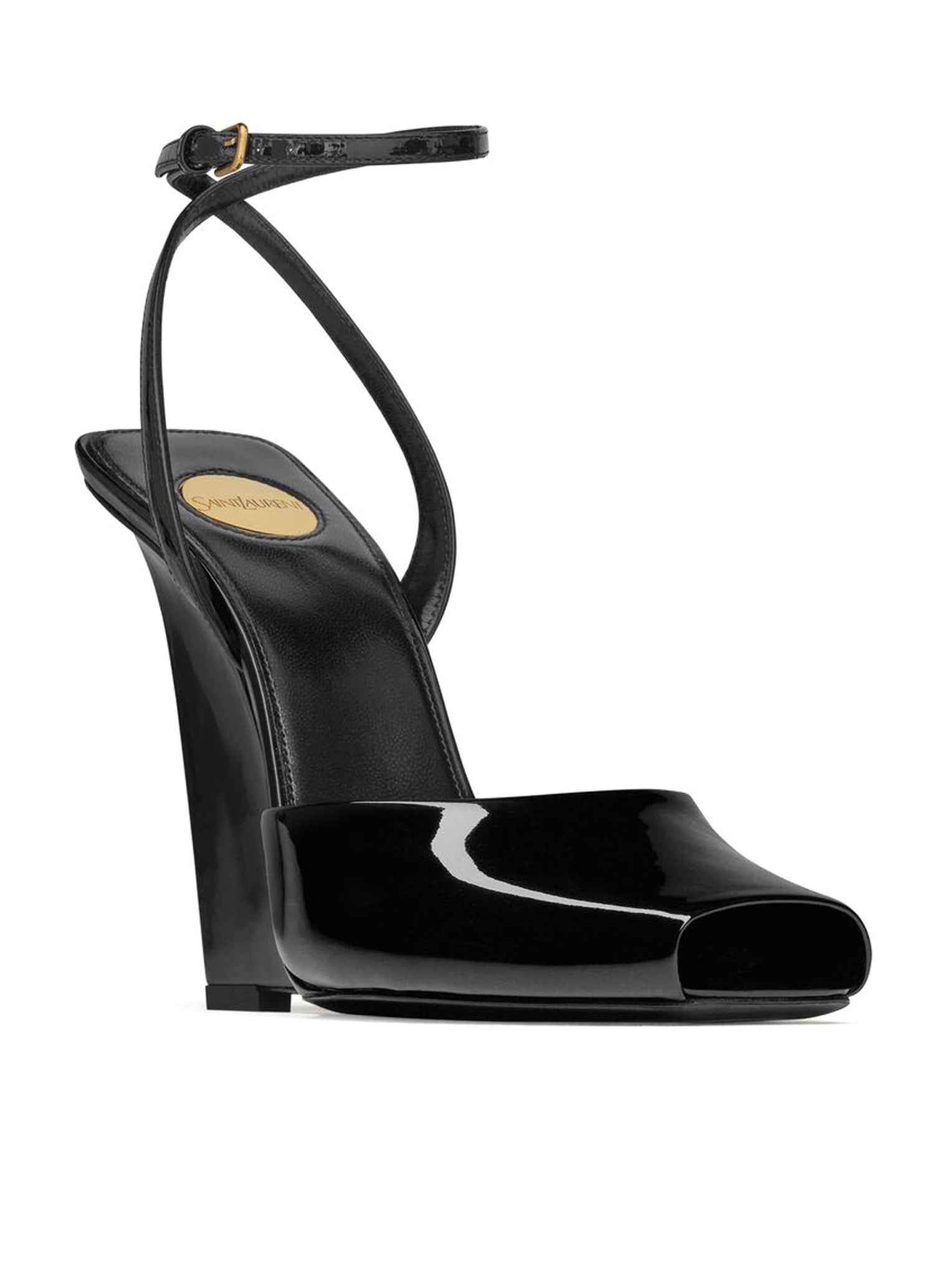 LA SCANDALE PATENT LEATHER WEDGES